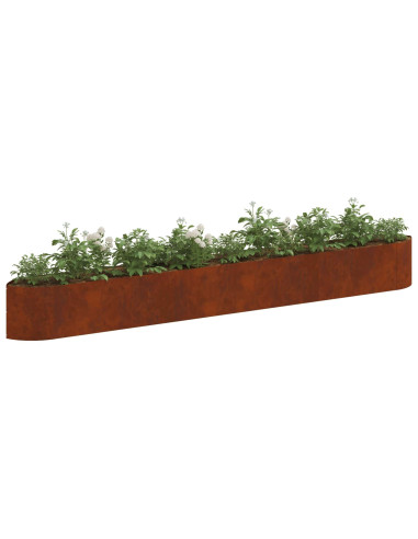 Letto rialzato da giardino Acciaio Corten 380 x 40 x 40 cm