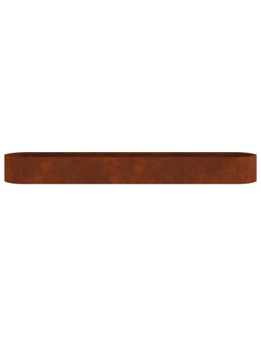 Letto rialzato da giardino Acciaio Corten 380 x 40 x 40 cm