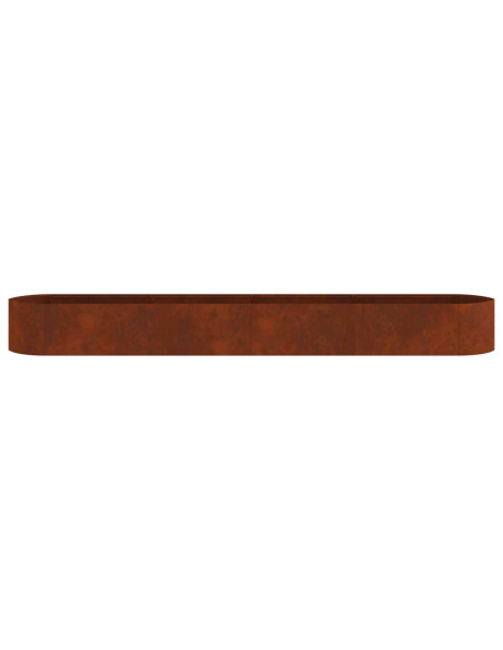 Letto rialzato da giardino Acciaio Corten 380 x 40 x 40 cm