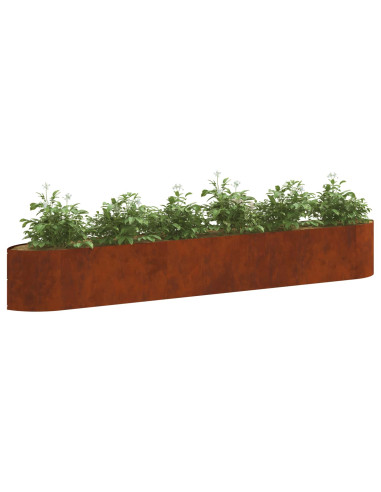 Letto rialzato da giardino Acciaio Corten 300 x 40 x 40 cm