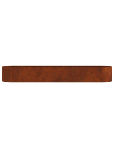 Letto rialzato da giardino Acciaio Corten 300 x 40 x 40 cm