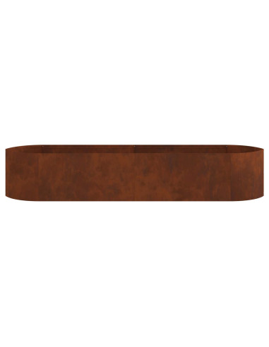 Letto rialzato da giardino Acciaio Corten 220 x 40 x 40 cm