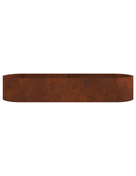 Letto rialzato da giardino Acciaio Corten 220 x 40 x 40 cm