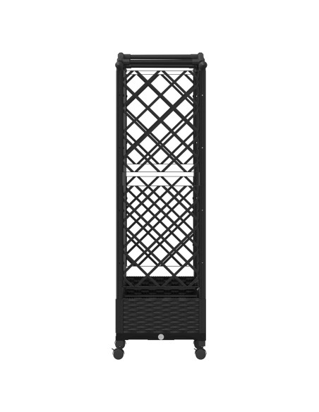 Letto Rialzato con Griglia e Tetto Nero 163 x 40 x 129 cm PP