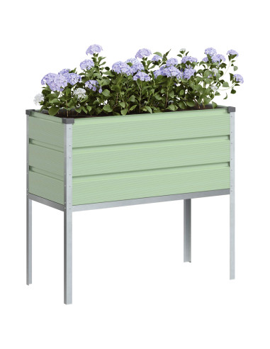 Fioriera Verde Pastello 100 x 45 x 90 cm Acciaio zincato