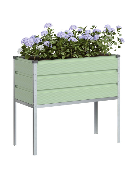 Fioriera Verde Pastello 100 x 45 x 90 cm Acciaio zincato