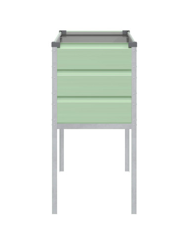 Fioriera Verde Pastello 100 x 45 x 90 cm Acciaio zincato