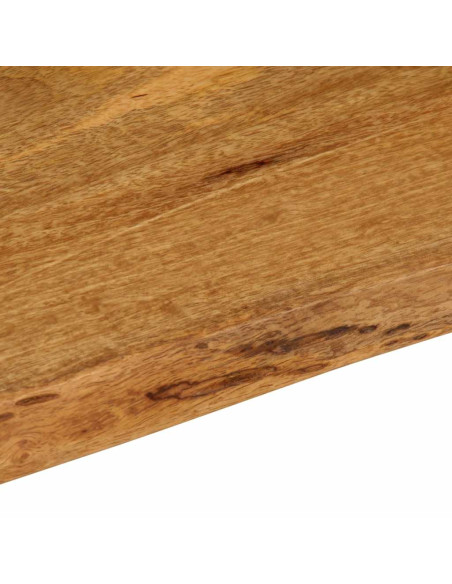 Piano per Tavolo 40x40x3,8cm Bordi Vivi in Legno Massello Mango