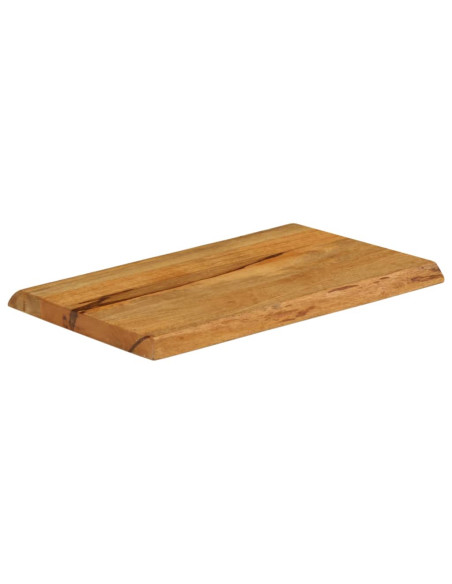 Piano per Tavolo 60x40x3,8cm Bordi Vivi in Legno Massello Mango