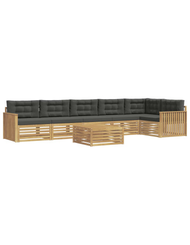 Set di divani da esterno 7 pcs Bianco e Antracite