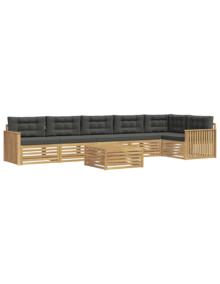 Set di divani da esterno 7 pcs Bianco e Antracite