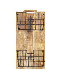Portariviste a Parete 33x10x67 cm in Massello di Mango Grezzo