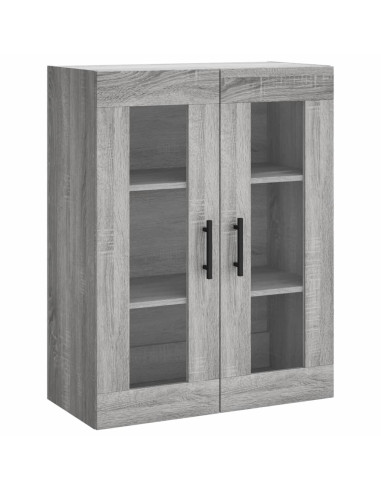 Credenza Grigio Sonoma 69,5x34x180 cm in Legno Multistrato