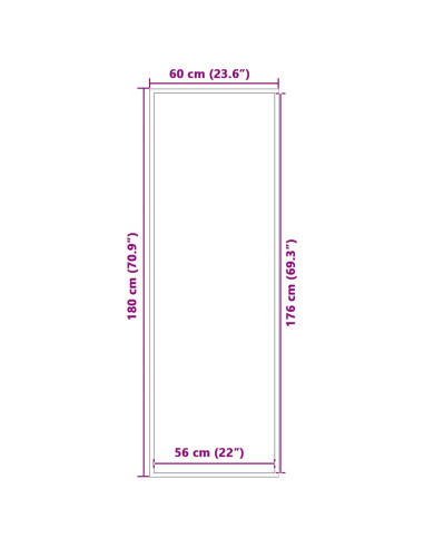 Zerbino Antracite 60x180 cm