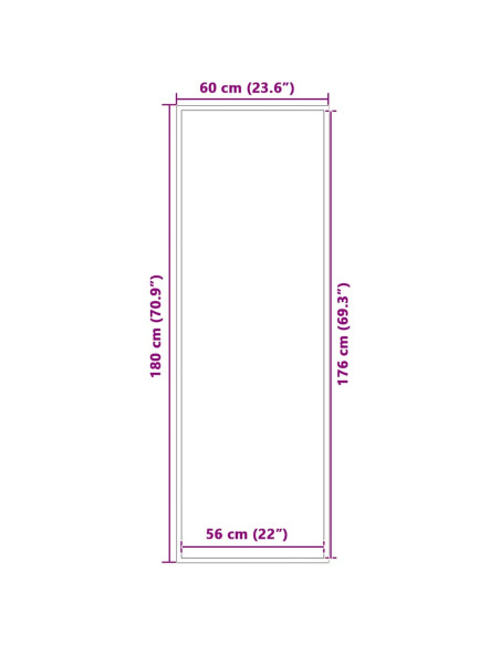 Zerbino Antracite 60x180 cm