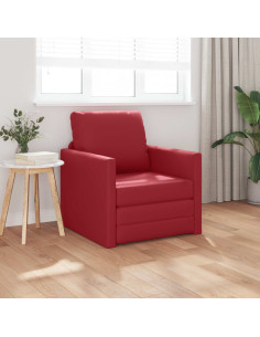 Divano letto 60cm Rosso Vino Pelle Artificiale