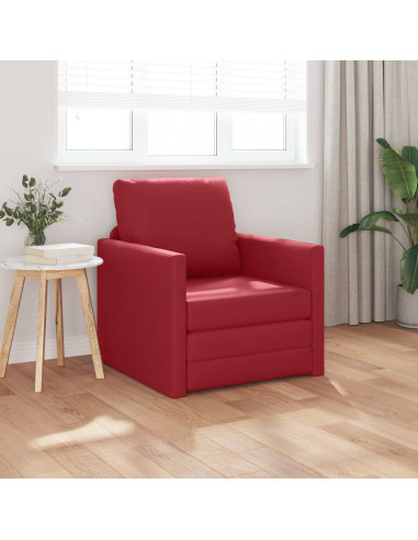 Divano letto 60cm Rosso Vino Pelle Artificiale