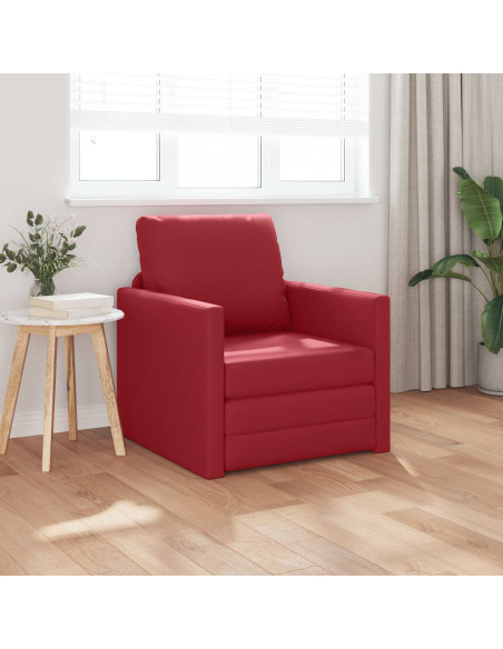 Divano letto 60cm Rosso Vino Pelle Artificiale