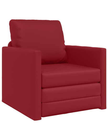 Divano letto 60cm Rosso Vino Pelle Artificiale
