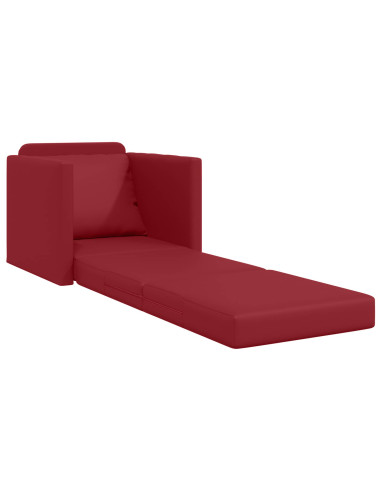 Divano letto 60cm Rosso Vino Pelle Artificiale