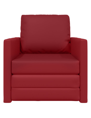 Divano letto 60cm Rosso Vino Pelle Artificiale