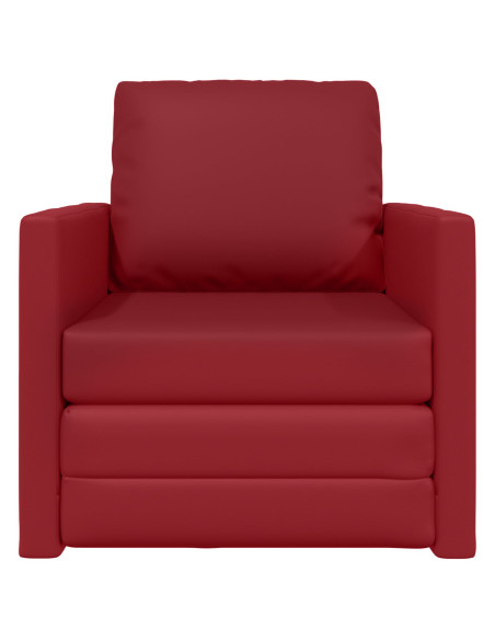 Divano letto 60cm Rosso Vino Pelle Artificiale