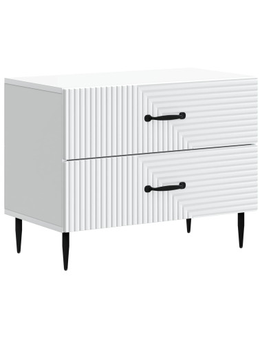 Armadio da Notte con cassetto Bianco 62 x 34,5 x 47,5 cm