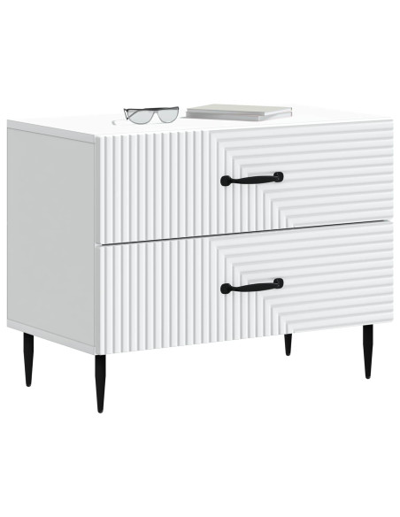 Armadio da Notte con cassetto Bianco 62 x 34,5 x 47,5 cm