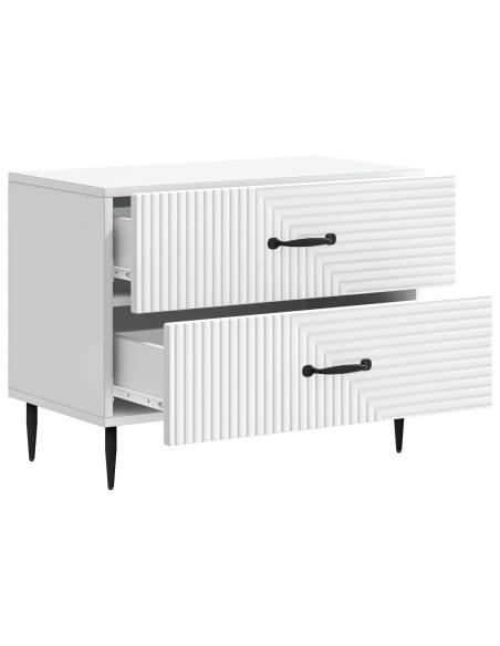 Armadio da Notte con cassetto Bianco 62 x 34,5 x 47,5 cm