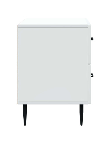 Armadio da Notte con cassetto Bianco 62 x 34,5 x 47,5 cm