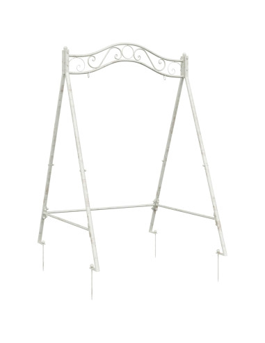 Telaio per Altalena Bianco Antico 113 x 121,5 x 168 cm Acciaio