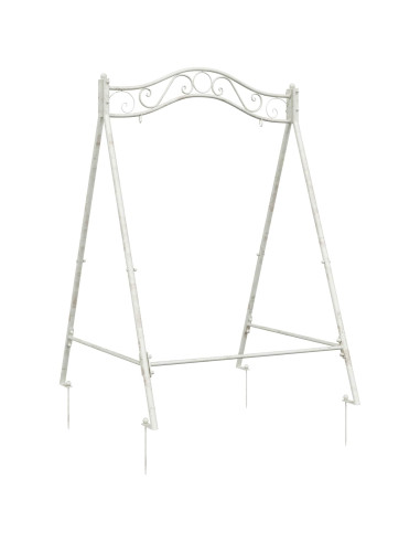Telaio per Altalena Bianco Antico 113 x 121,5 x 168 cm Acciaio
