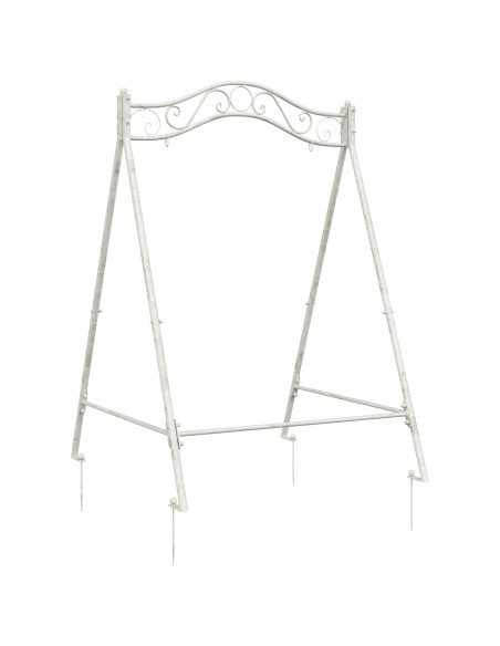 Telaio per Altalena Bianco Antico 113 x 121,5 x 168 cm Acciaio