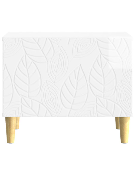 Tavolino da salotto Bianco Lucido 50 x 49 x 40 cm