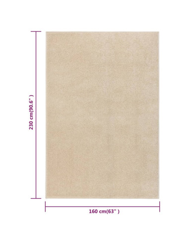 Tappeto a Pelo Corto 160x230 cm Beige