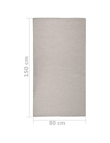 Tappeto da Esterni a Tessitura Piatta 80x150 cm Grigio Chiaro