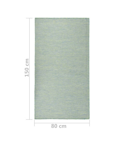 Tappeto da Esterni a Tessitura Piatta 80x150 cm Turchese