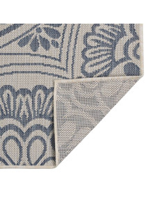 Tappeto da Esterni a Tessitura Piatta 80x150 cm Motivo Blu