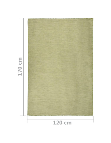 Tappeto da Esterni a Tessitura Piatta 120x170 cm Verde