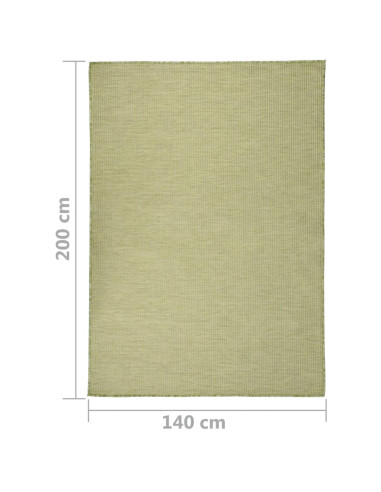 Tappeto da Esterni a Tessitura Piatta 140x200 cm Verde