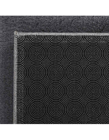 Tappeto Soffice Pelo Corto 160x230 cm Antiscivolo Antracite