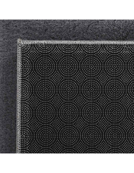 Tappeto Soffice Pelo Corto 160x230 cm Antiscivolo Antracite