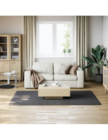 Tappeto Soffice Pelo Corto 160x230 cm Antiscivolo Antracite