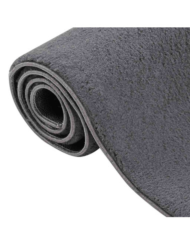 Tappeto Soffice Pelo Corto 160x230 cm Antiscivolo Antracite