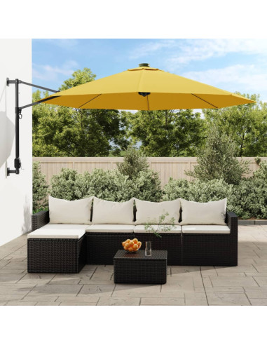 Ombrellone a Parete Giallo 290 cm
