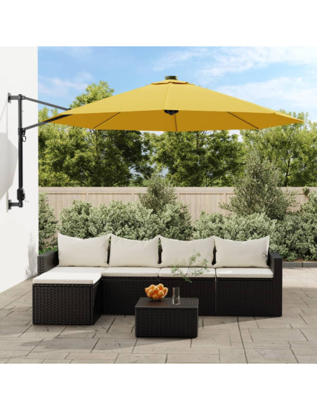 Ombrellone a Parete Giallo 290 cm