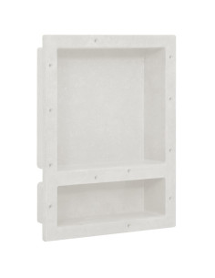 Nicchia da Doccia con 2 Scomparti Bianco Opaco 41x51x10 cm 2