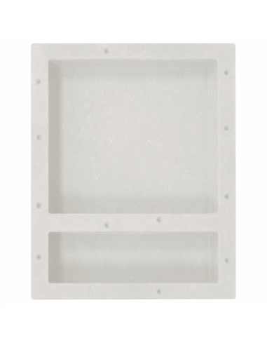 Nicchia da Doccia con 2 Scomparti Bianco Opaco 41x51x10 cm