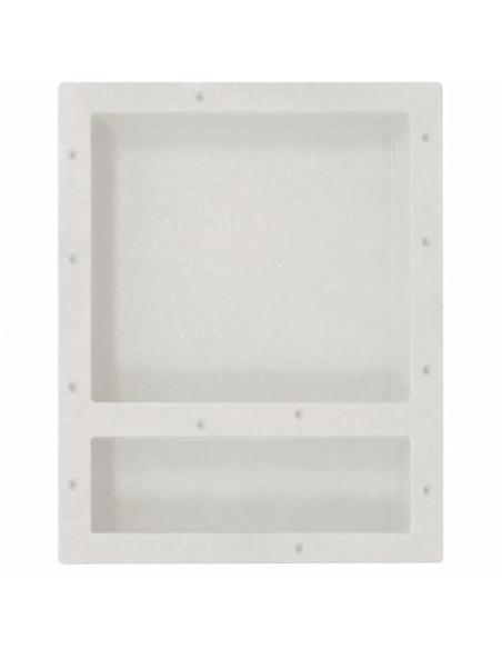 Nicchia da Doccia con 2 Scomparti Bianco Opaco 41x51x10 cm