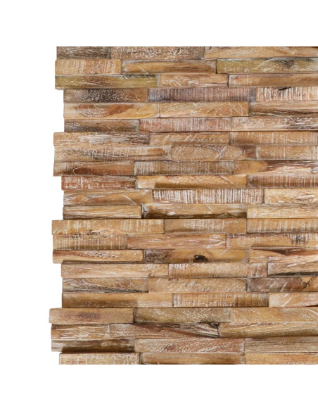 Pannelli per Pareti 10 pz 1,01 m² in Legno Massello di Teak
